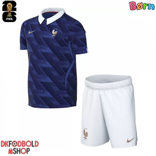 Frankrig Hjemmebanesæt Børn VM 2026 Kort ærmer (+ korte bukser)